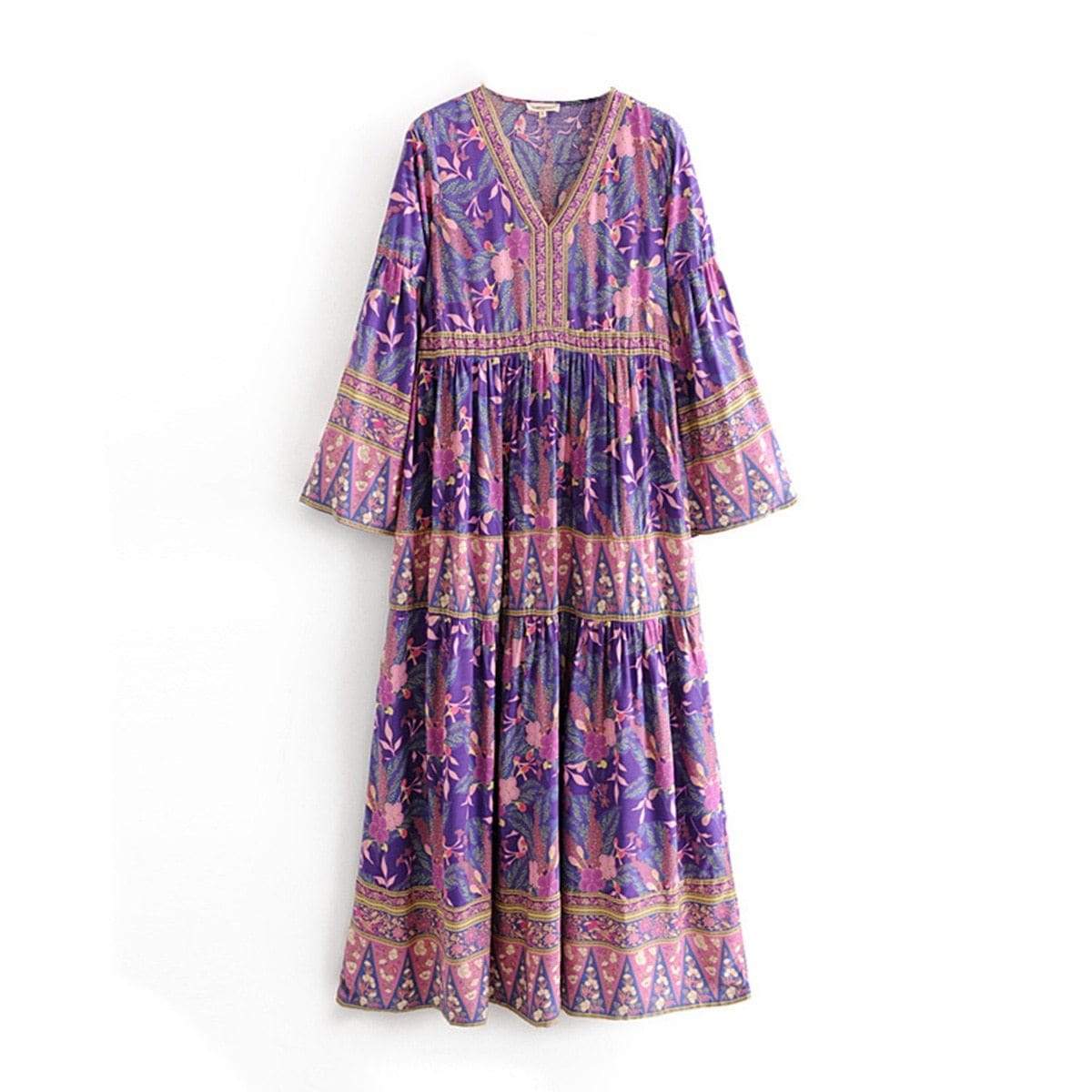 Gardenia Floral Hippie Maxi Dress – Buddhatrends