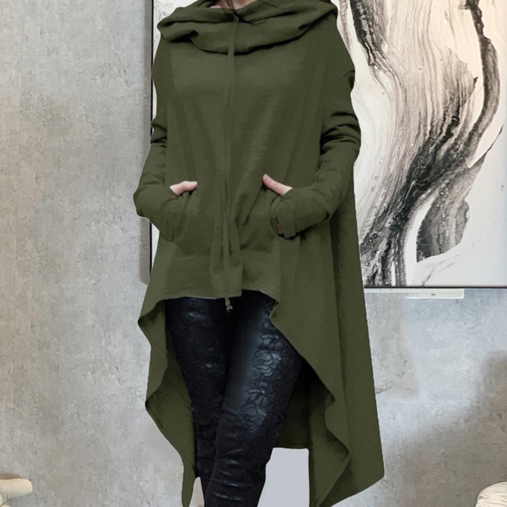 Buddha Trends Dress Green / S Oversized Loose Hooded Sweater