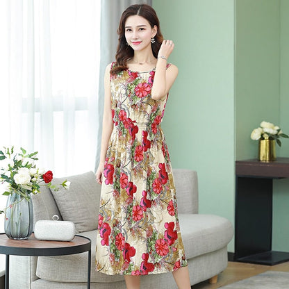 Buddha Trends Dress Lanna Vintage Floral Midi Dress