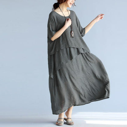 Buddha Trends Dress Layered Asymmetrical Hippie Dress  | Zen