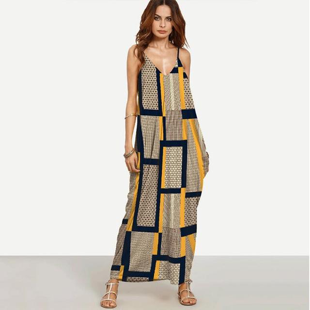 Geometric Art Boho Chic Long Sundress – Buddhatrends