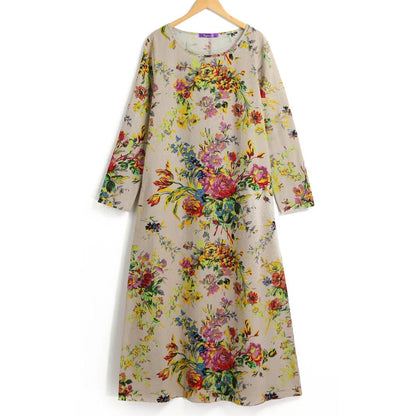Buddha Trends Dress Oversized Floral Maxi Dress | Zen