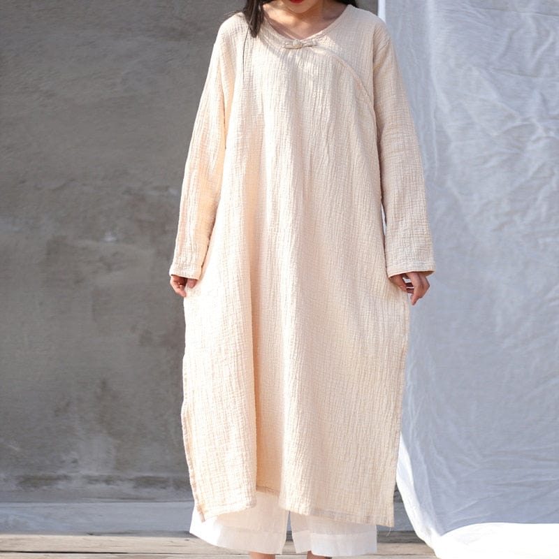 Oversized Linen Maxi Dress | Buddhatrends Oversized Linen Maxi Dress | Buddhatrends