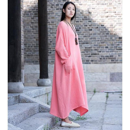 Buddha Trends Dress Pink / One Size Oversized Loveleen Dress  | Zen