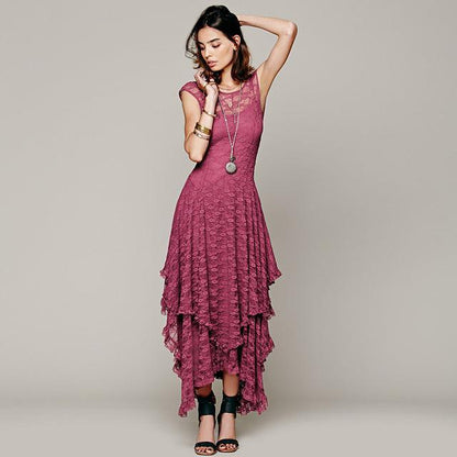 Layered Irregular Lace Bohemian Dress Buddhatrends Layered Irregular Lace Bohemian Dress Buddhatrends