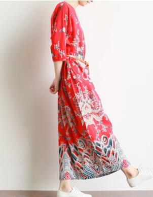 Royal Dragons Linen Dress