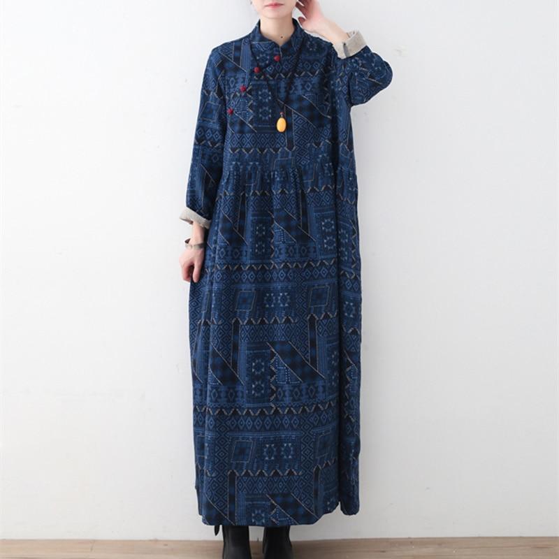 Sacred Geometry Chinese Linen Dress – Buddhatrends