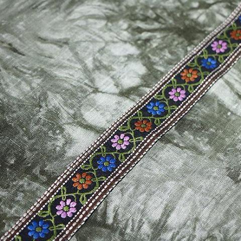 Buddha Trends Dress Tie Dye Linen Embroidered Maxi Dress | Nirvana
