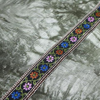 Buddha Trends Dress Tie Dye Linen Embroidered Maxi Dress | Nirvana