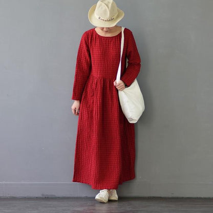 Prairie Chic Cotton Linen Midi Dress