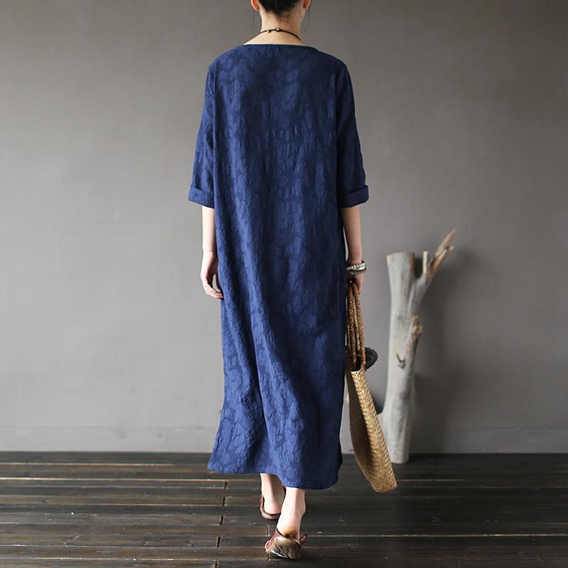 Buddha Trends Dress Vintage Sweetheart Jacquard Loose Dress  | Zen