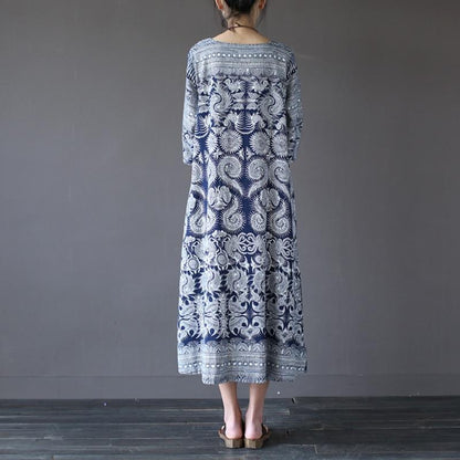 Yin Yang Sun Cotton and Linen Dress