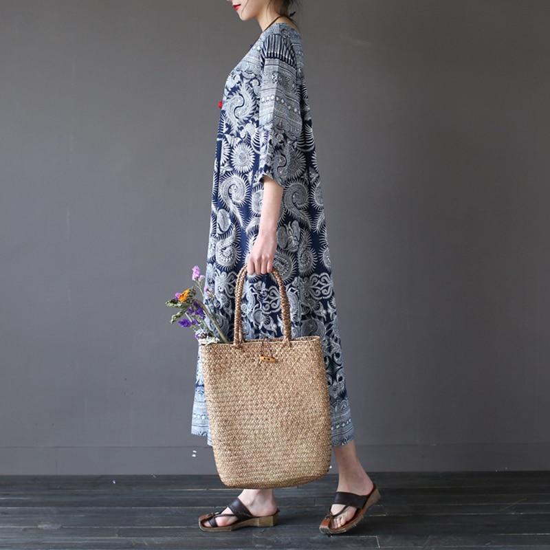 Buddha Trends Dress Yin Yang Sun Cotton and Linen Dress