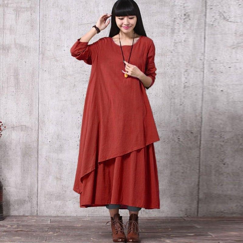 Zen Daya Vintage Asymmetrical Maxi Dress