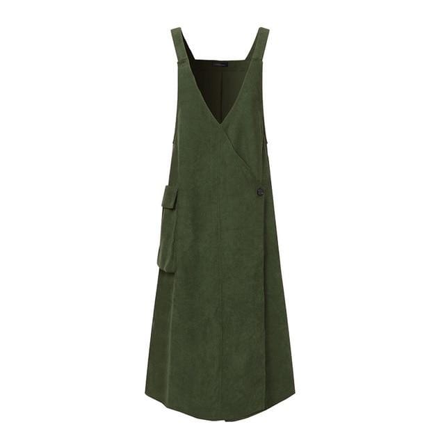 Buddha Trends Dresses Army Green / 5XL Street Aesthetics Overall Dress