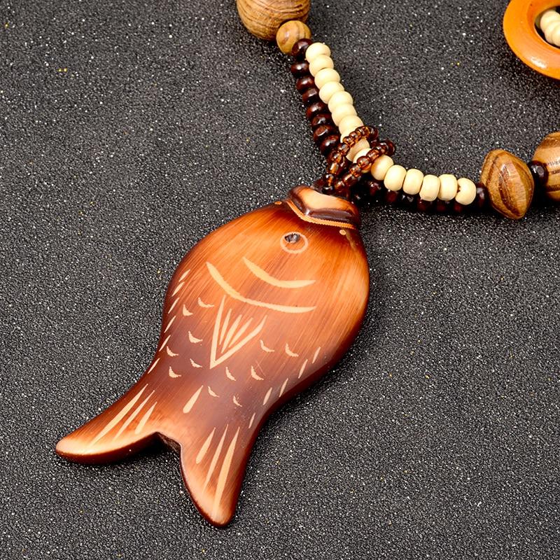 Fish in the Sea Wooden Necklace – Buddhatrends