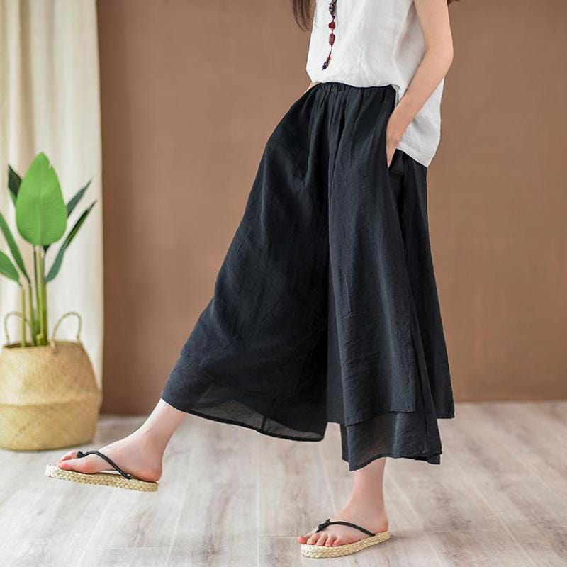 Buddha Trends Flowy 3/4 Length Palazzo Pants | Zen