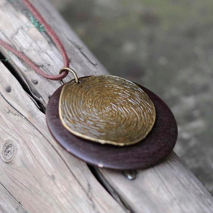 Buddha Trends Geometric Wooden Pendant Necklace