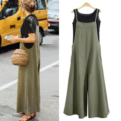 Buddha Trends Green / L Street Cred Loose Wide Leg Overall