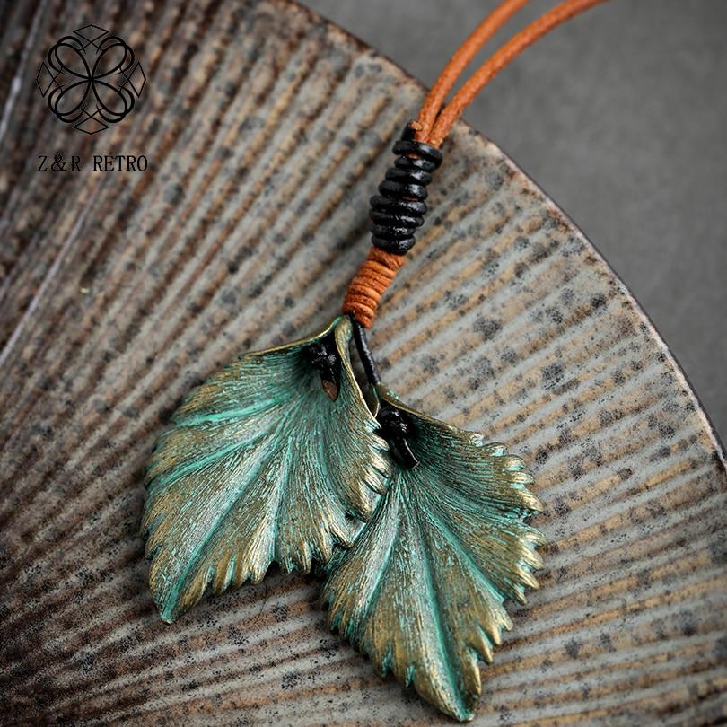 Buddha Trends Green Leaf Necklace