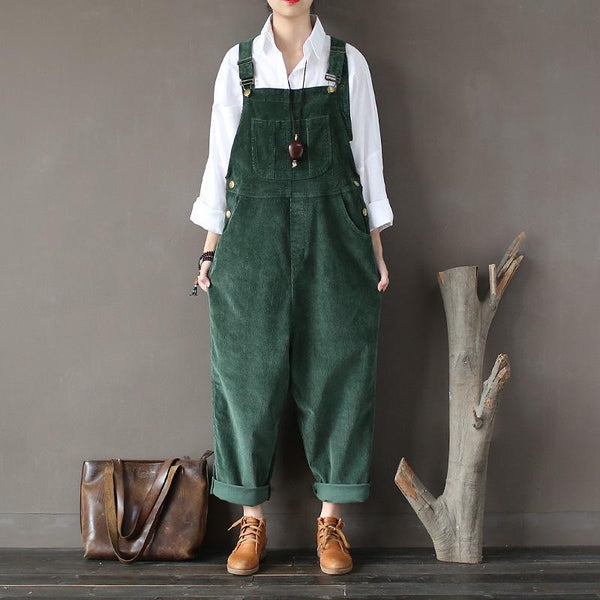 shinzon CORDUROY OVERALLS （Plus Size Loose Corduroy Overalls For 