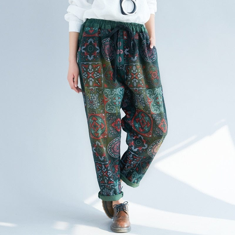 Buddha Trends Green / One Size Retro Hippie Pants