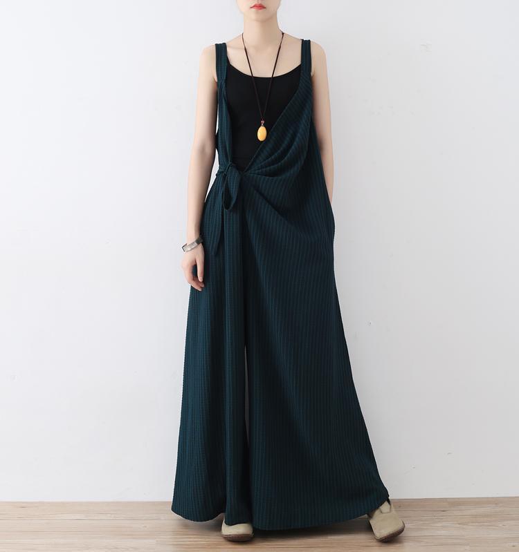 Wide Leg Cotton and Linen Overall