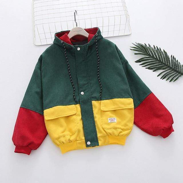 Buddha Trends Green &amp; Yellow / XXL Vintage Windbreaker Jacket