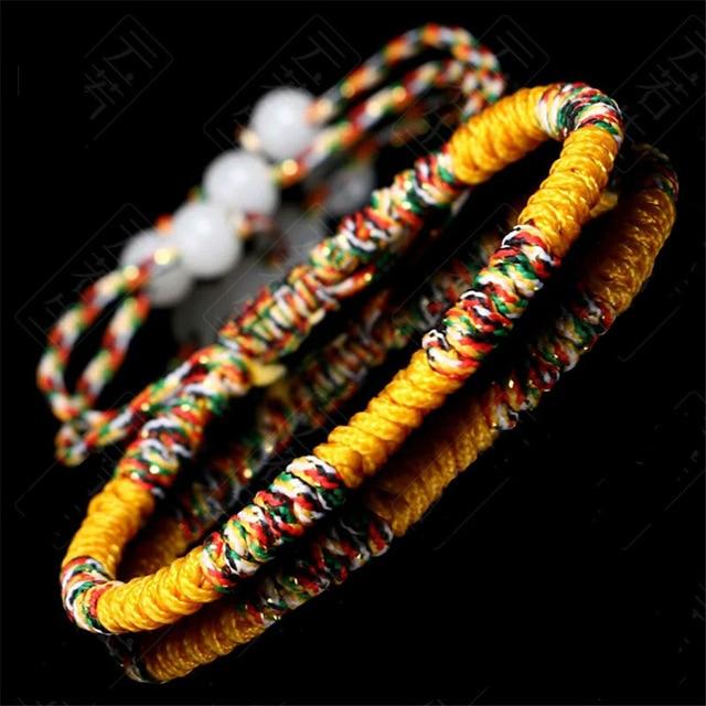 Buddha Trends Handmade Tibetan Knot Bracelet With Beads