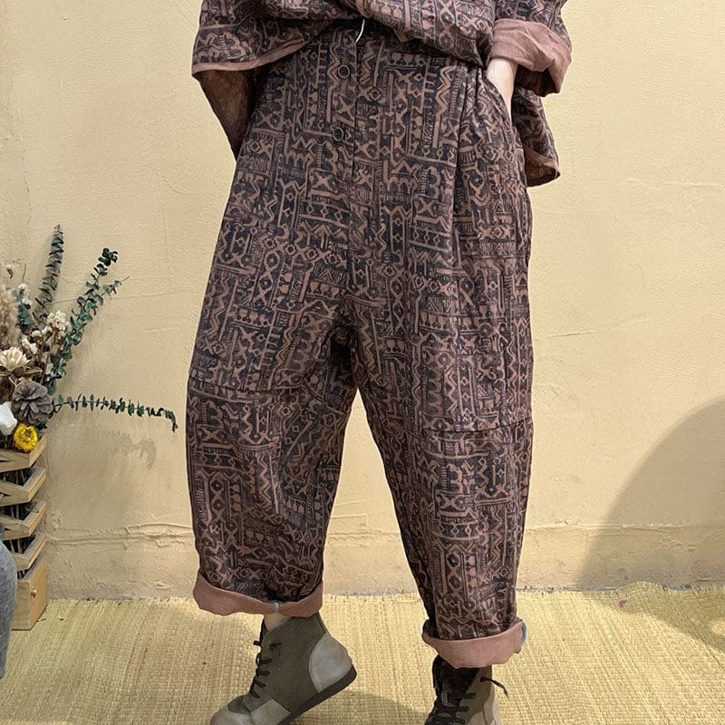 Buddha Trends Harem Pants Abstract Linen Harem Pants