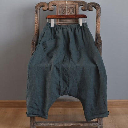 Buddha Trends Harem Pants Army Green / One Size Oversized Drop Crotch Harem Pants