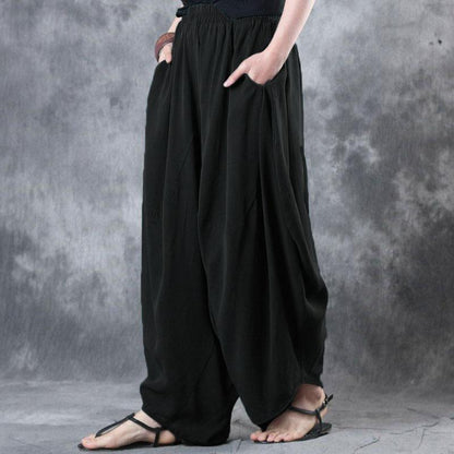 Buddha Trends Harem Pants Black / S Flowy &amp; Free Cotton Harem Pants  | Zen