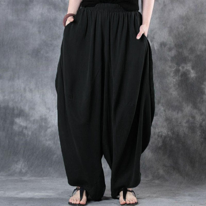 Buddha Trends Harem Pants Black / S Flowy &amp; Free Cotton Harem Pants  | Zen