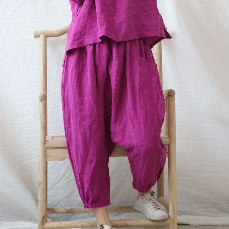 Buddha Trends Harem Pants Cotton Linen Loose Harem Pants | Hippie