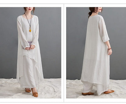 Buddha Trends Harem Pants Evania Asymmetrical Shirt With Palazzo Pants | Zen
