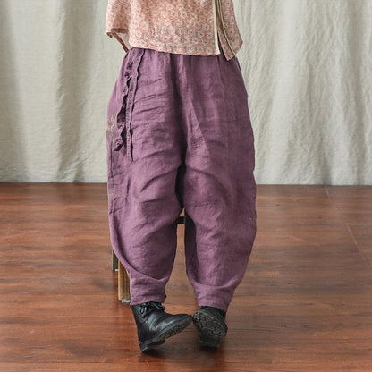 Buddha Trends Harem Pants Loose Cotton and Linen Harem Pants