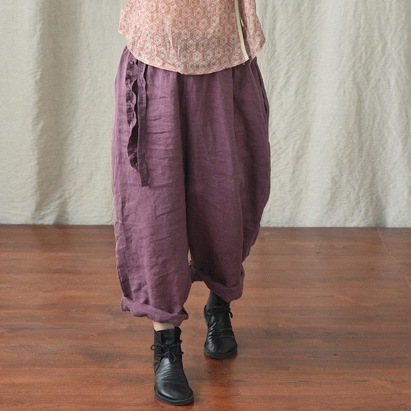 Buddha Trends Harem Pants Loose Cotton and Linen Harem Pants