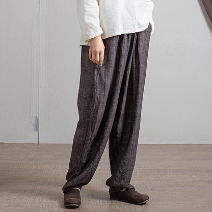 Buddha Trends Harem Pants One Size / Grey Grey Pleated Palazzo Pants  | Zen