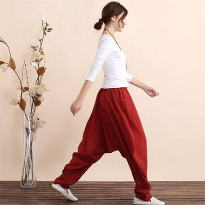 Buddha Trends Harem Pants Plus Size Cotton Linen Harem Pants