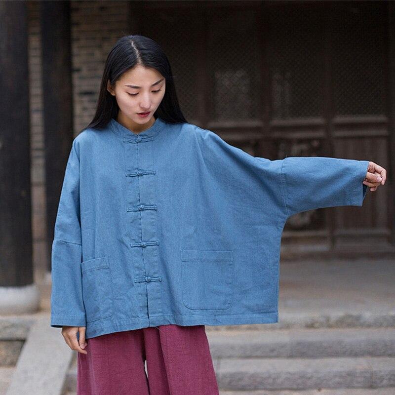 Batwing Sleeve Chinese Denim Jacket | Zen – Buddhatrends
