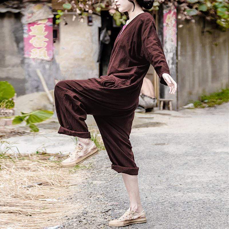 Oversized Linen Jumpsuit | Lotus