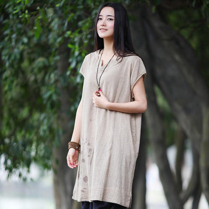 Zen Spirit Loose Linen T-Shirt  | Zen