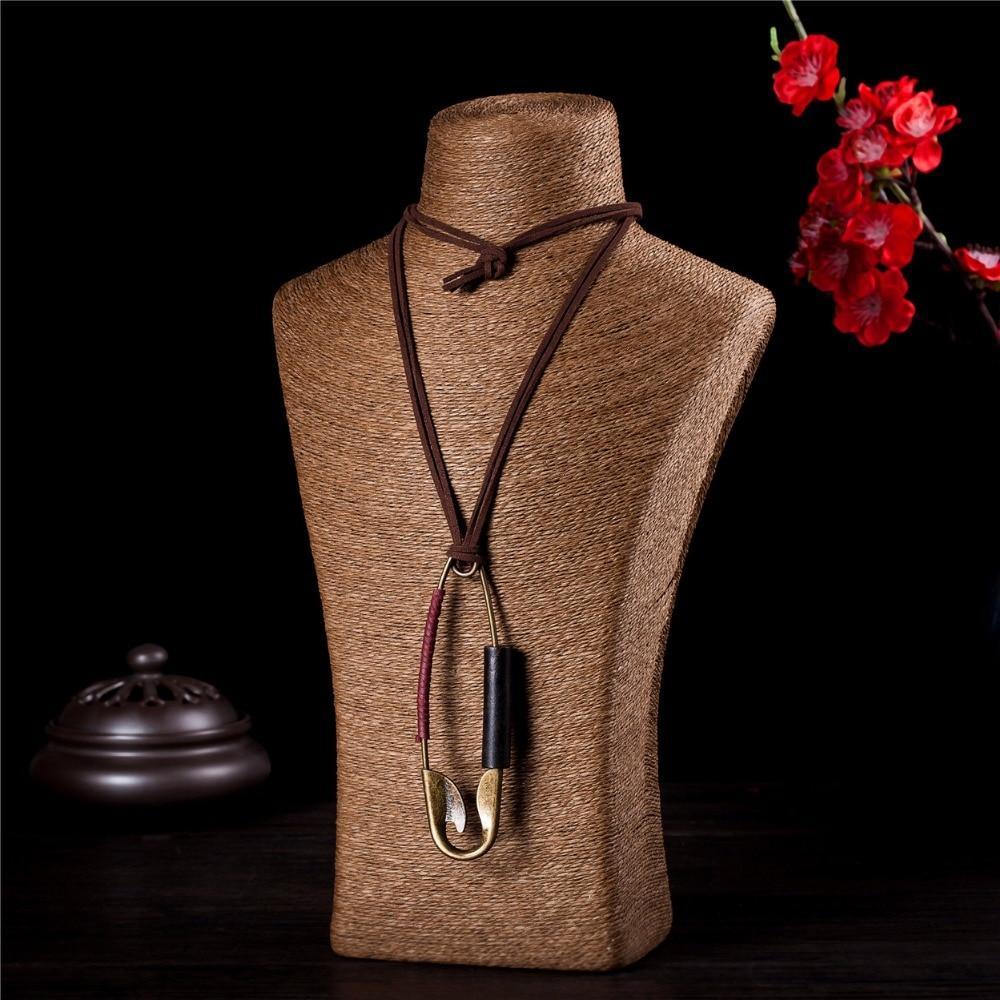 Buddha Trends Large Pin Pendant Necklace