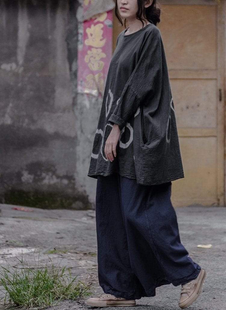 Loose Linen Palazzo Pants | Lotus