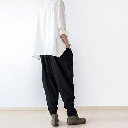 Buddha Trends Loose Linen Trousers