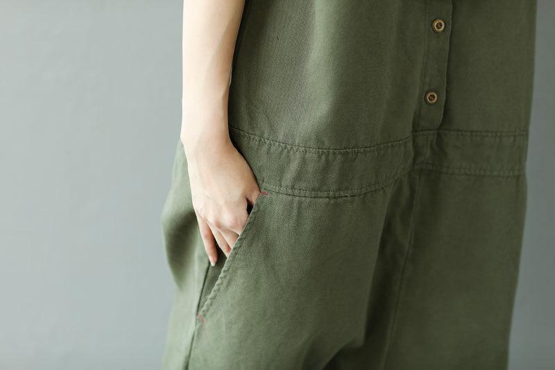 Buddha Trends One Size / Army Green Army Green Loose Overall For Women