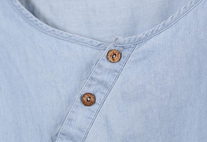 Buddha Trends One Size / Baby Blue Baby Blue Button Up Shirt  | Zen
