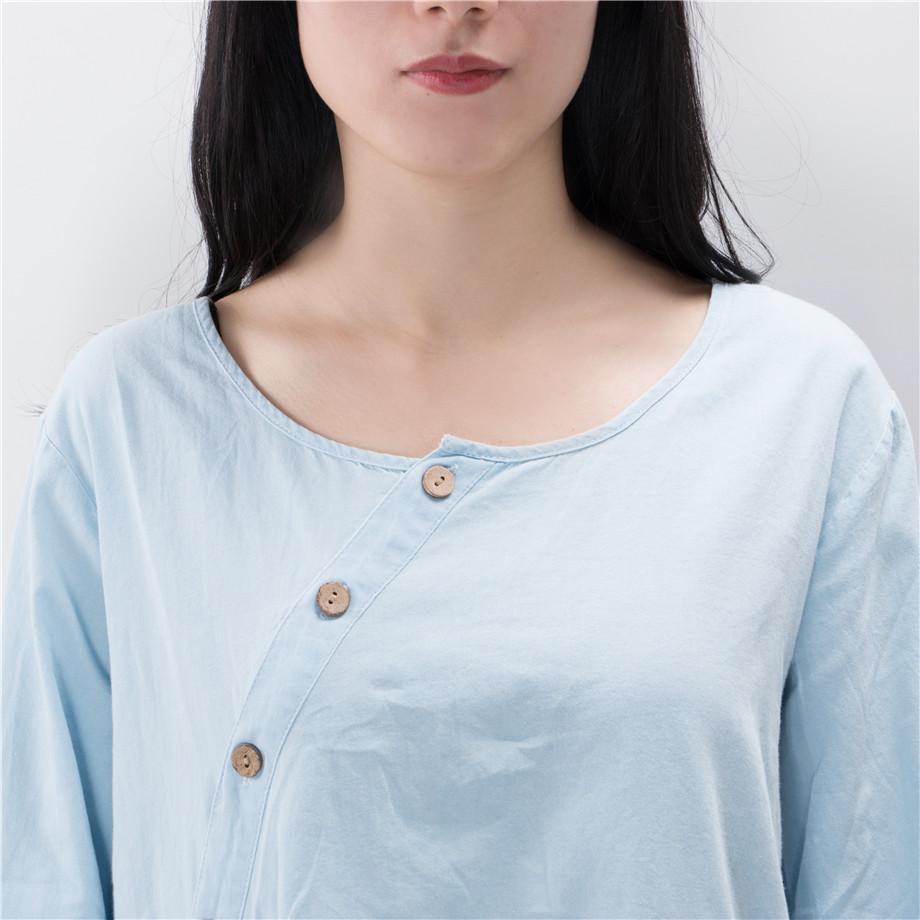 Baby Blue Button Up Shirt  | Zen -  - Buddha Trends