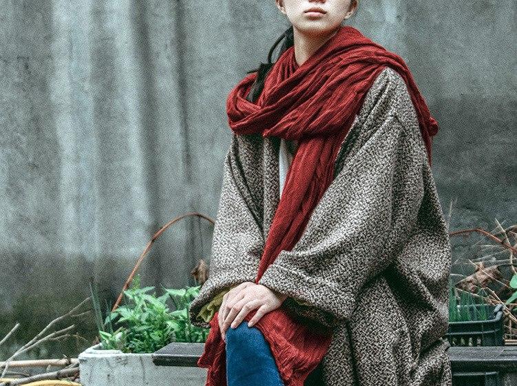 Vintage Oversized Woolen Coat | Lotus