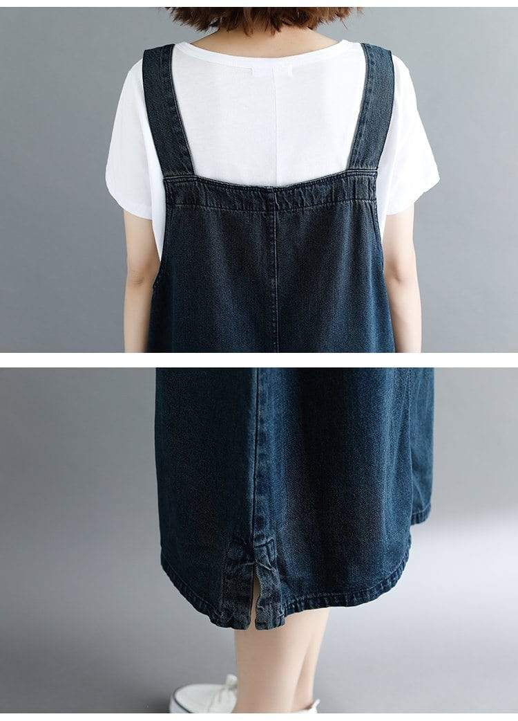 Denim Bib Overall Dress Buddhatrends Denim Bib Overall Dress Buddhatrends